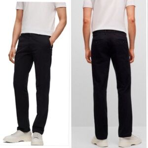 HUGO BOSS Current Crigan3-D Black Cotton Blend Mens Chino Size 34R